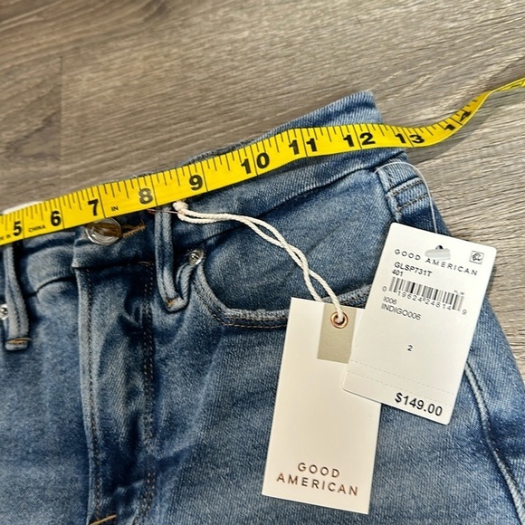 NWT Good American Good Legs Distressed High-Rise Skinny Jeans Shadow Pocket 2/26 - Picture 10 of 14